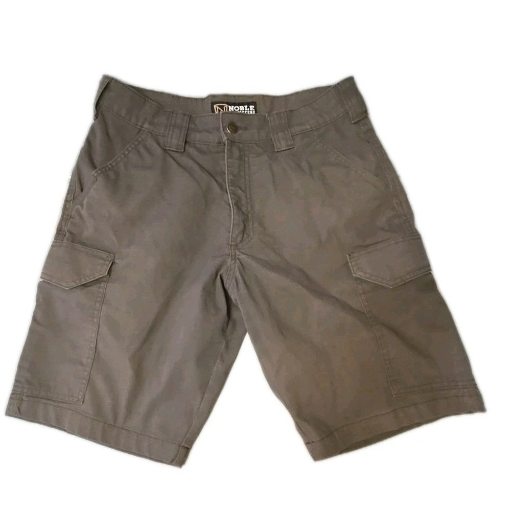 Noble Outfitters Mens Size 30 Hammer Drill Canvas Cargo Work Shorts Brown 10"‎